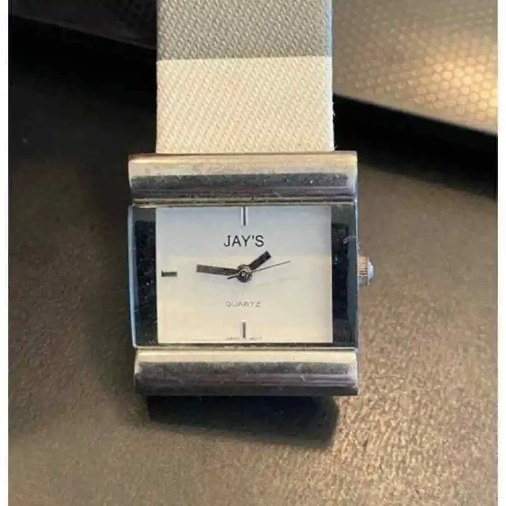 Woman's Jay's Watch, Silver Tone Case with Fabric Band